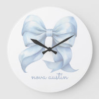 Nœud Bleu Tendance Personnalisé Avec Monogramme de