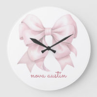 Nœud Rose Tendance Personnalisé Avec Nom Monogramm
