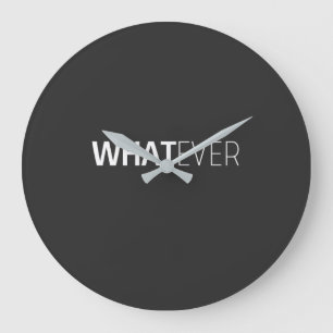 GRANDE HORLOGE RONDE NOIR "QUOI QUE CE SOIT"