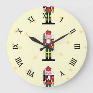 Grande Horloge Ronde Noisette de Noël