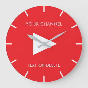 Grande Horloge Ronde Nom de canal Youtube personnalisé