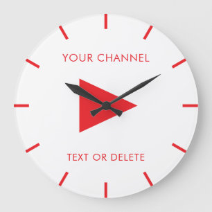 Grande Horloge Ronde Nom de canal Youtube personnalisé