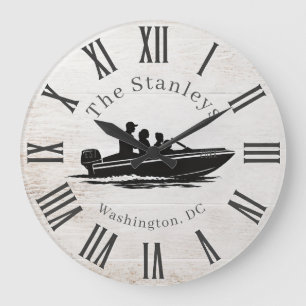 Grande Horloge Ronde Nom de famille de navigation moderne rustique pers