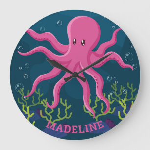 Grande Horloge Ronde Nom de l'océan octopus