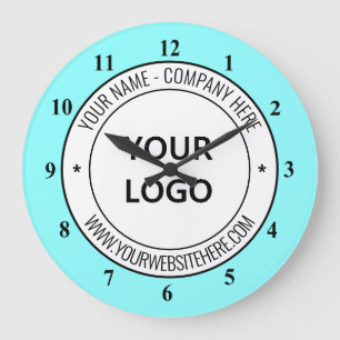 Grande Horloge Ronde Nom de logo personnalisé Site Web Promotionnel Pe