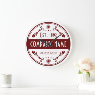 Grande Horloge Ronde Nom d'entreprise établie, Décoratif