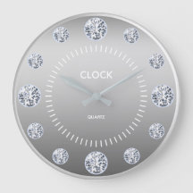 Nom personnalisé de numérotation diamant argent