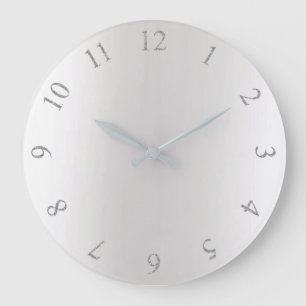 Grande Horloge Ronde Nombres gris des USA R-U d'argent de parties