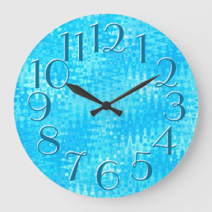 Grande Horloge Ronde Nombres surdimensionnés élégants de motif