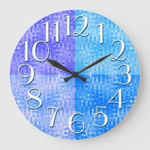 Grande Horloge Ronde Nombres surdimensionnés élégants de motif pourp