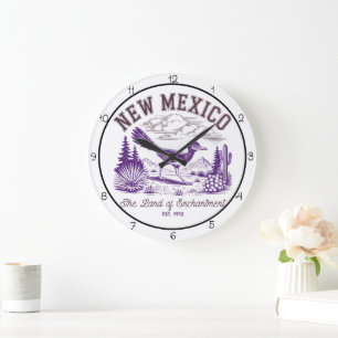 Grande Horloge Ronde Nouveau Mexique Terre d'Enchantement Grand Géocouc