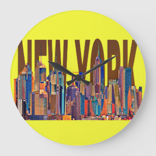 Grande Horloge Ronde nouvelle ville de York Manhattan Skyline