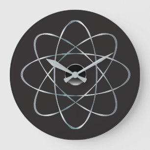 Grande Horloge Ronde Noyau atomique moderne du milieu du siècle