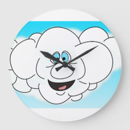 Grande Horloge Ronde Nuage joyeux