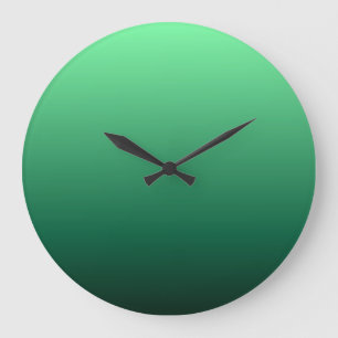 Grande Horloge Ronde Nuances de vert émeraude