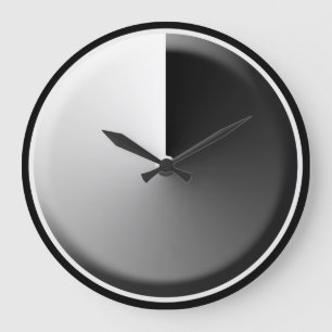 Grande Horloge Ronde Nuances multi d'horloge murale grise