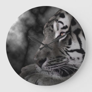 Grande Horloge Ronde Nuit de l'horloge de tigre