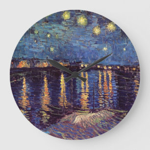 Grande Horloge Ronde Nuit étoilée sur le Rhône - Van Gogh