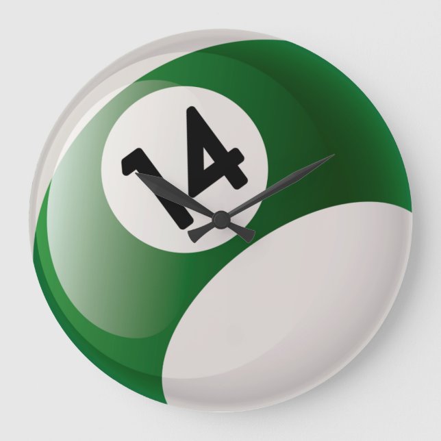 Grande Horloge Ronde Numéro 14 Billiard Ball Clock (Recto)