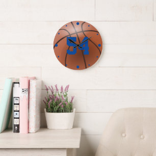 Grande Horloge Ronde Numéro personnalisé du basket-ball