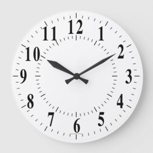 Grande Horloge Ronde Numéros En Gras Avec Lignes De Guide