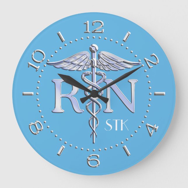 Grande Horloge Ronde Nurse RN Caduceus Monogram Dial (Recto)