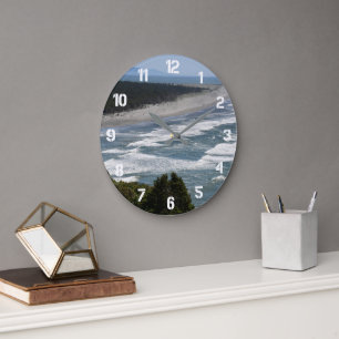 Grande Horloge Ronde Océan Beach Waves Côté mer