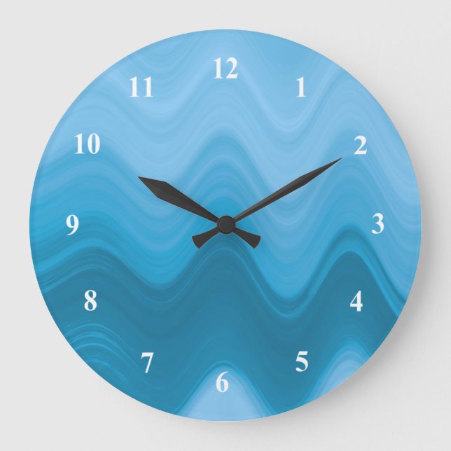Grande Horloge Ronde Océan bleu (Recto)
