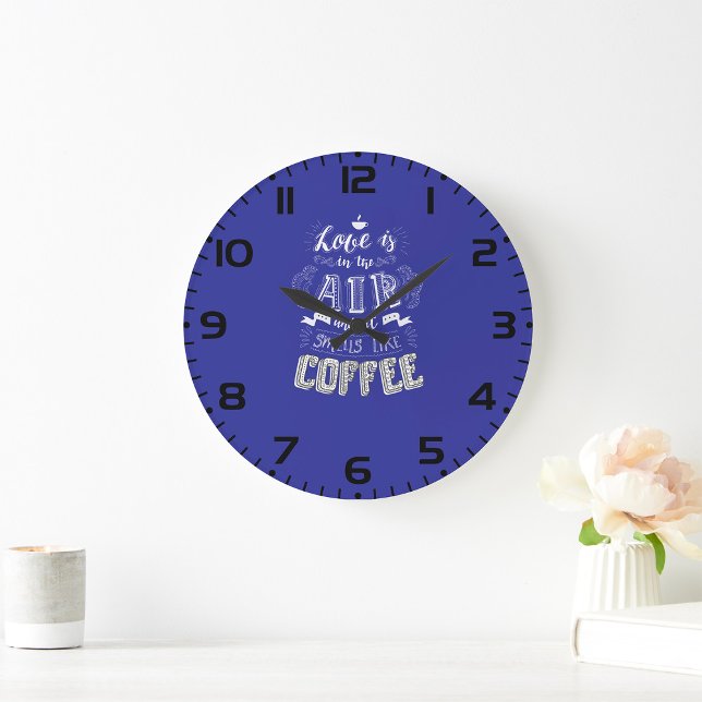 Grande Horloge Ronde Odeurs De Café (Créateur téléchargé)