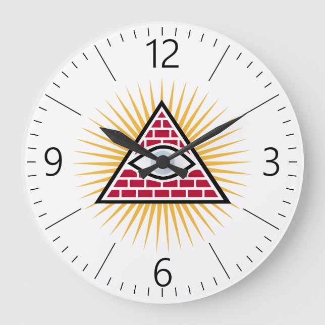 Grande Horloge Ronde Oeil freemasonique (Recto)
