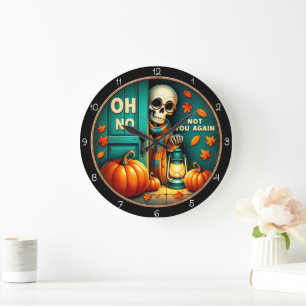 Grande Horloge Ronde Oh Non Pas Toi Encore Halloween