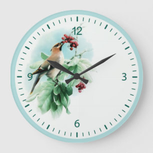 Grande Horloge Ronde Oiseau