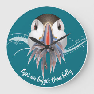 Grande Horloge Ronde Oiseau de Puffin