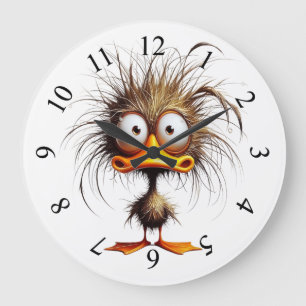 Grande Horloge Ronde Oiseau excentrique