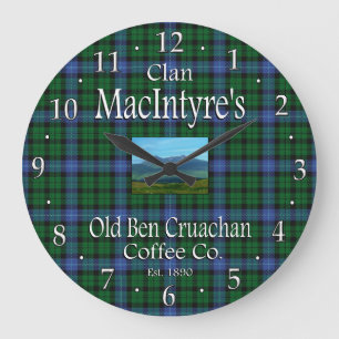 Grande Horloge Ronde Old Ben Cruachan Coffee Co de Clan MacIntyre.