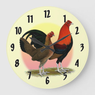 Grande Horloge Ronde Old English Game Bantam:  BB Red