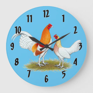 Grande Horloge Ronde Old English Game naine : Red Pyle