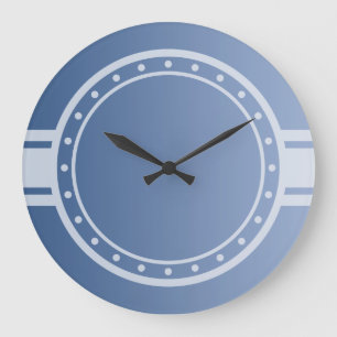 Grande Horloge Ronde ONLY COLOR gradients blue - ring & dots white