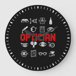 Grande Horloge Ronde Opticien Optométriste du Coeur Ophtalmologue