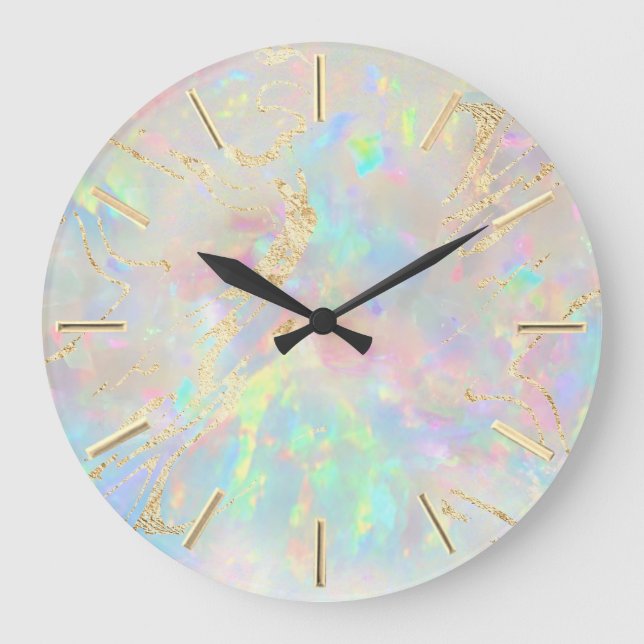Grande Horloge Ronde Optique de feuille FAUX (Recto)