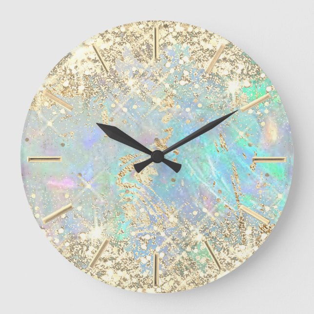 Grande Horloge Ronde Optique de parties scintillant FAUX (Recto)