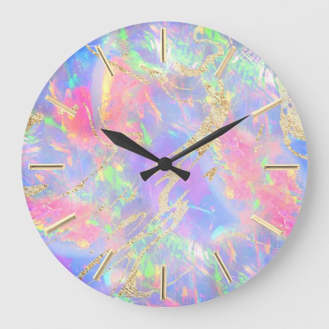 Grande Horloge Ronde Optique holographique FAUX (Recto)