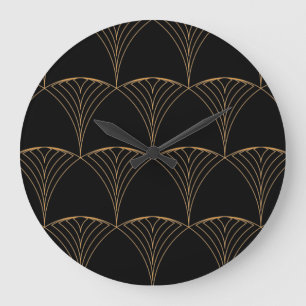 Grande Horloge Ronde Or, élégant simple et luxueux motif traditionnel