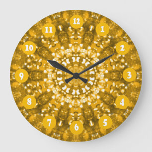 Grande Horloge Ronde Or islamique maure d'art