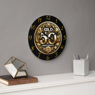 Grande Horloge Ronde Or précieux 50e anniversaire