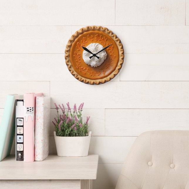 Grande Horloge Ronde Orange (Salle de lecture)