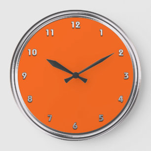 Grande Horloge Ronde Orange de Silver