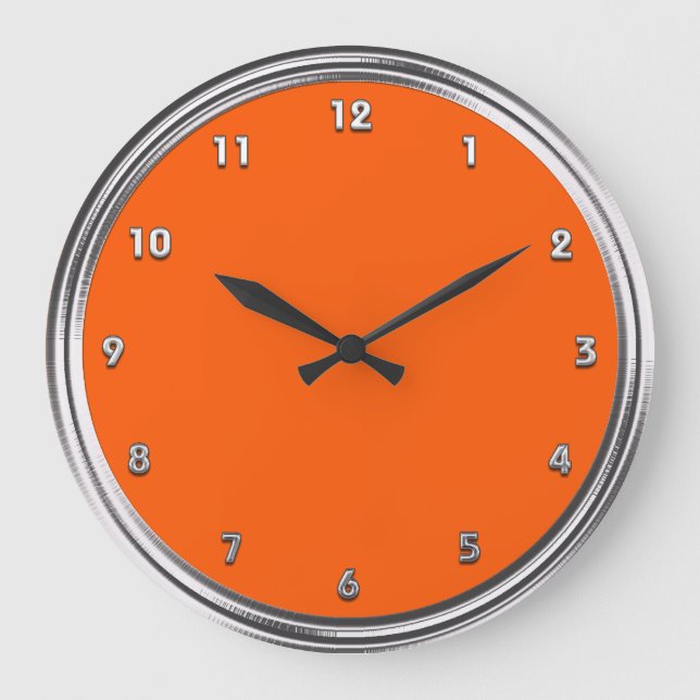 Grande Horloge Ronde Orange de Silver (Recto)