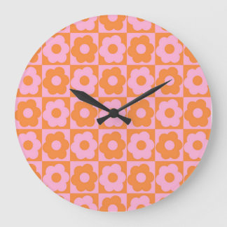 Grande Horloge Ronde Orange rose