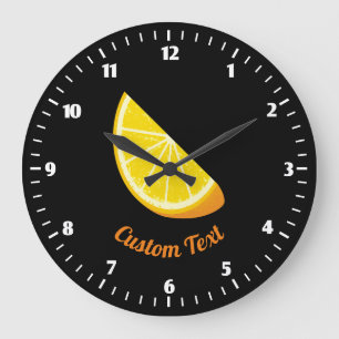 Grande Horloge Ronde Orange Slice